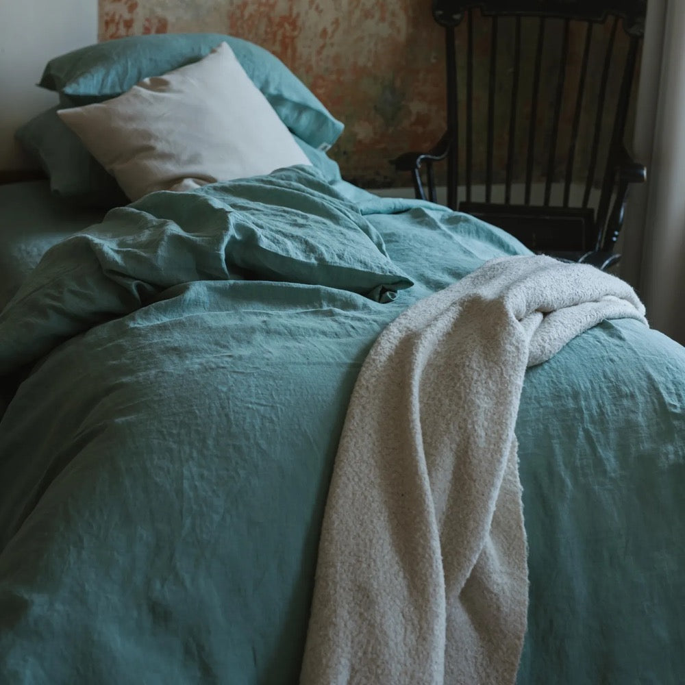 Ocean mint Linen Pillow Case, Queen And King Pillow Cases, Envelope Closure Pillow Case, Handmade Pillow Case, Euro Pillow Cover